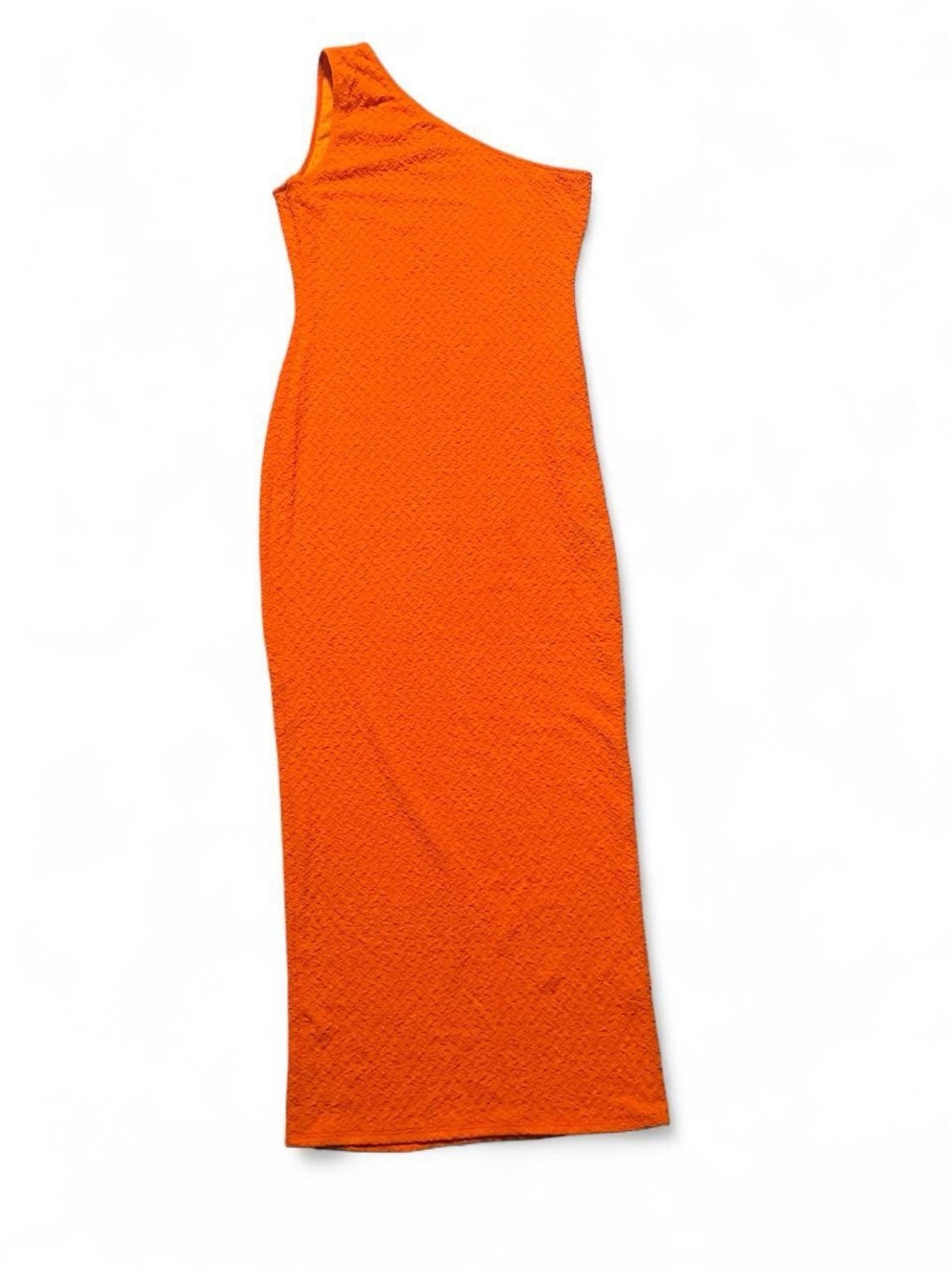 Fashion Nova One-Shoulder Bright Orange Maxi Dress